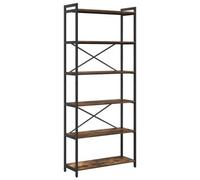 Berkfield Modern Bookcase Smoked Oak 80 X 30 X 188 Cm Engineered Wood