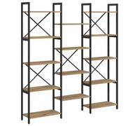 Berkfield Modern Bookshelf Artisan Oak 156 X 25 X 167.5 Cm Engineered Wood