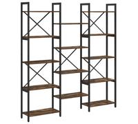 Berkfield Modern Bookshelf Smoked Oak 156 X 25 X 167.5 Cm Engineered Wood