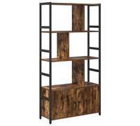 Berkfield Modern Bookshelf Smoked Oak 80 X 30 X 155.5 Cm Engineered Wood