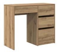 Berkfield Modern Brown Writing Desk Artisan Oak Engineered Wood Compact Storage