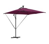 Berkfield Modern Cantilever Banana Parasol Bordeaux Red 249 X 249 X 250 Cm