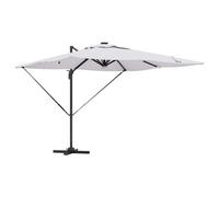 Berkfield Modern Cantilever Roma Parasol With Leds Sand 286X285X270 Cm Aluminium