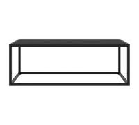 Berkfield Modern Coffee Table Black With Black Glass 100X50X35 Cm