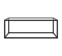 Berkfield Modern Coffee Table Black With Tempered Glass 100X50X35 Cm