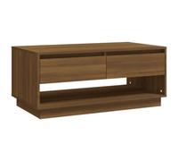 Berkfield Modern Coffee Table Brown Oak 102.5X55X44 Cm Engineered Wood