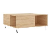 Berkfield Modern Coffee Table Sonoma Oak 80X80X36.5 Cm Engineered Wood