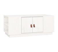 Berkfield Modern Coffee Table White 100X50X41 Cm Solid Wood Pine