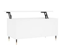 Berkfield Modern Coffee Table White 90X44.5X45 Cm Engineered Wood
