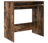 Berkfield Modern Computer Desk Smoked Oak Particle Board Compact Simple