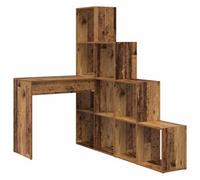 Berkfield Modern Corner Desk Old Wood 101.5 X 149.5 X 149.5 Cm Engineered Wood
