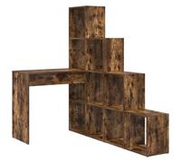 Berkfield Modern Corner Desk Smoked Oak 101.5 X 149.5 X 149.5 Cm Engineered Wood
