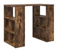 Berkfield Modern Corner Desk Smoked Oak Engineered Wood Medium Corner Desk