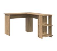 Berkfield Modern Corner Desk With Storage Artisan Oak 140X113,5X75Cm