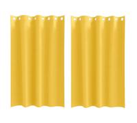 Berkfield Modern Curtains 2 Pcs Mustard Yellow 175 X 140 Cm Polyester