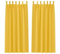 Berkfield Modern Curtains 2 Pcs Mustard Yellow 260 X 140 Cm Polyester