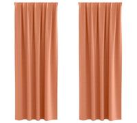 Berkfield Modern Curtains With Curtains 2 Pcs Terracotta 225 X 140 Cm Polyester