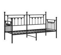 Berkfield Modern Daybed Frame Black 80X200 Cm Steel