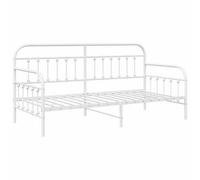 Berkfield Modern Daybed Frame White 107X203 Cm Steel