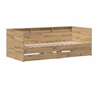 Berkfield Modern Daybed In Artisan Oak Artisan Oak Engineered Wood 100 X 200 Cm