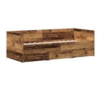 Berkfield Modern Daybed Old Wood Engineered Wood 90 X 190 Cm Sturdy Daybed