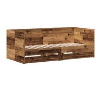 Berkfield Modern Daybed With Drawers Old Wood Engineered Wood 90 X 190 Cm Sturdy