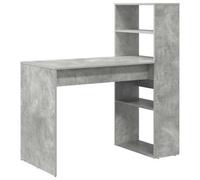 Berkfield Modern Desk With Storage Concrete Grey 113X54X120 Cm Engineered Wood