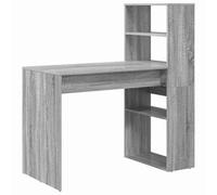 Berkfield Modern Desk With Storage Grey Sonoma 113X54X120 Cm Engineered Wood