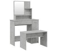 Berkfield Modern Dressing Table Set Concrete Grey 86.5X35X136 Cm