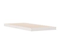 Berkfield Modern Floor Bed Frame White 80X210 Cm Solid Wood Pine