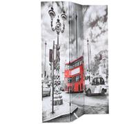 Berkfield Modern Folding Room Divider 120X170 Cm London Bus Black And White
