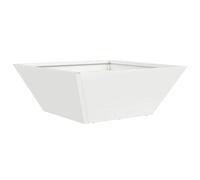 Berkfield Modern Garden Bowl Planter White 40X40X15 Cm Steel