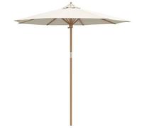 Berkfield Modern Garden Parasol Cream White 240 X 240 X 260 Cm Bamboo