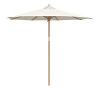 Berkfield Modern Garden Parasol Cream White 270 X 270 X 260 Cm Bamboo