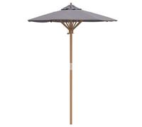 Berkfield Modern Garden Parasol Dark Grey 150 X 150 X 210 Cm Bamboo