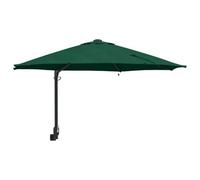 Berkfield Modern Garden Parasol Green, Black 248 X 248 X 148 Cm Polyester, Steel