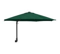 Berkfield Modern Garden Parasol Green, Black 248 X 248 X 148 Cm Polyester, Steel