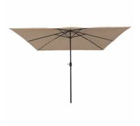 Berkfield Modern Garden Parasol Taupe, Black 295 X 295 X 245 Cm Polyester, Steel