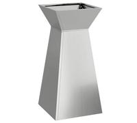 Berkfield Modern Garden Pillar Planter With Bowl 35X35X73 Cm Galvanised Steel