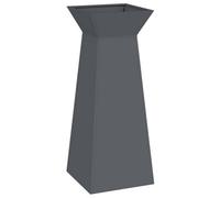 Berkfield Modern Garden Pillar Planter With Bowl Anthracite 40X40X100 Cm Steel