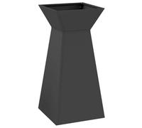 Berkfield Modern Garden Pillar Planter With Bowl Black 35X35X73 Cm Steel