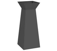 Berkfield Modern Garden Pillar Planter With Bowl Black 40X40X100 Cm Steel