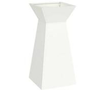 Berkfield Modern Garden Pillar Planter With Bowl White 35X35X73 Cm Steel