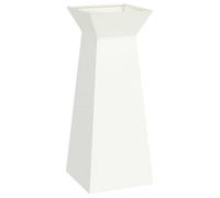Berkfield Modern Garden Pillar Planter With Bowl White 40X40X100 Cm Steel
