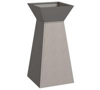 Berkfield Modern Garden Pillar Planters 2 Pcs With Bowl 35X35X73 Cm Weathering Steel
