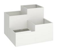 Berkfield Modern Garden Planter White 80 X 80 X 60 Cm Steel