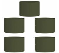 Berkfield Modern Garden Planters 5 Pcs Olive Green 30 X 30 X 20 Cm Steel