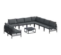 Berkfield Modern Garden Sofa Set 10 Pcs Anthracite Steel