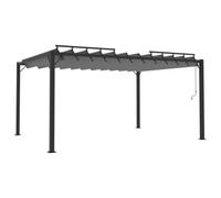 Berkfield Modern Gazebo With Louvered Roof 3X4 M Anthracite Fabric And Aluminium