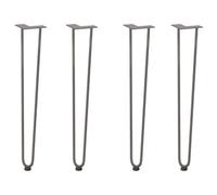 Berkfield Modern Hairpin Legs For Console Tables For Console Table 4 Pcs Natural Steel 72 Cm Solid Steel